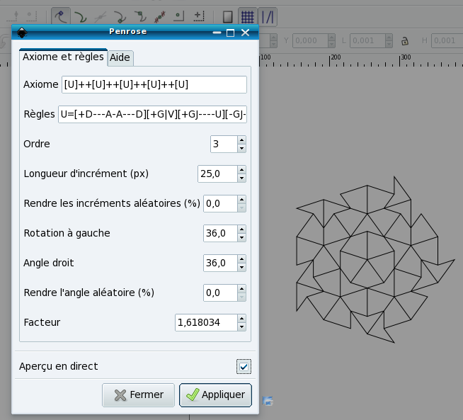 Extension Penrose sous Inkscape